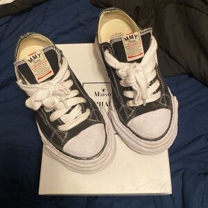 size 11/44 masion miahers i don’t wear them anymore worn 6 times don’t like them